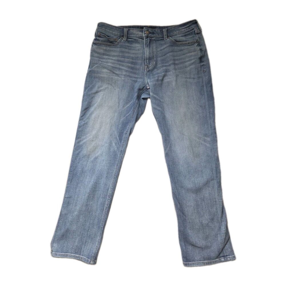 Express Classic Straight Medium Wash Hyper Stretch Jeans Mens 36x32 GUC